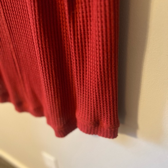 ANTHROPOLOGIE Meadow Rue RED LONG SLEEVE COWLED THERMAL TUNIC TOP Size Small - Picture 9 of 9